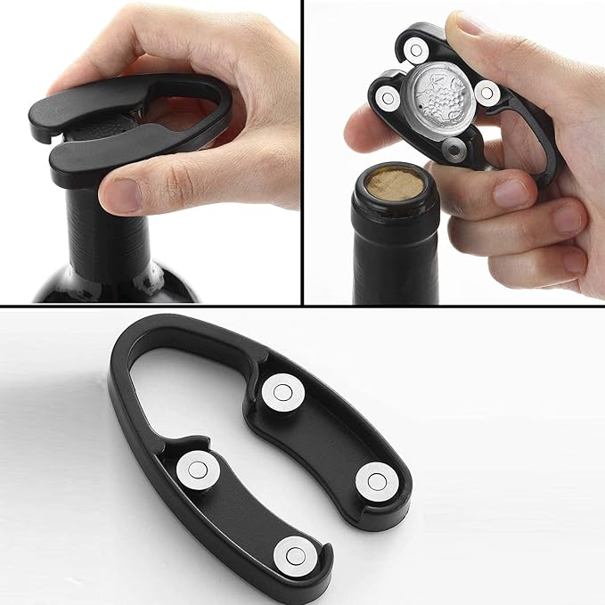 Electric Wine Opener Gift Set with Power Dock-Automatic Rechargeable Bottle Corkscrew-Foil Cutter, Aerator Pourer, Vacuum Wine Stopper - Present Housewarming, Christmas & Birthday