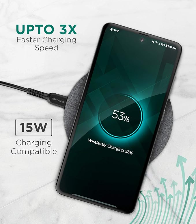 Encased Wireless Charger Pad for Samsung Models (Quick Charge 3.0) (Fast Charging Qi Enabled) Non-Slip, Case Compatible (Premium Metal Construction)
