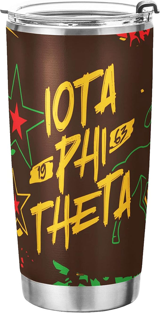 Iota Phi Theta Officially Vendor - 20 oz Stainless Steel Insulated Sublimation Tumbler - Stars - Fraternity Paraphernalia