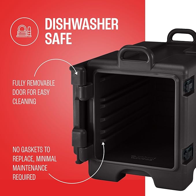 Cambro Insulated Food Pan Carrier - Hotbox and Food Warmer for Catering & Transport - Front Load UPC300 Series (Black)