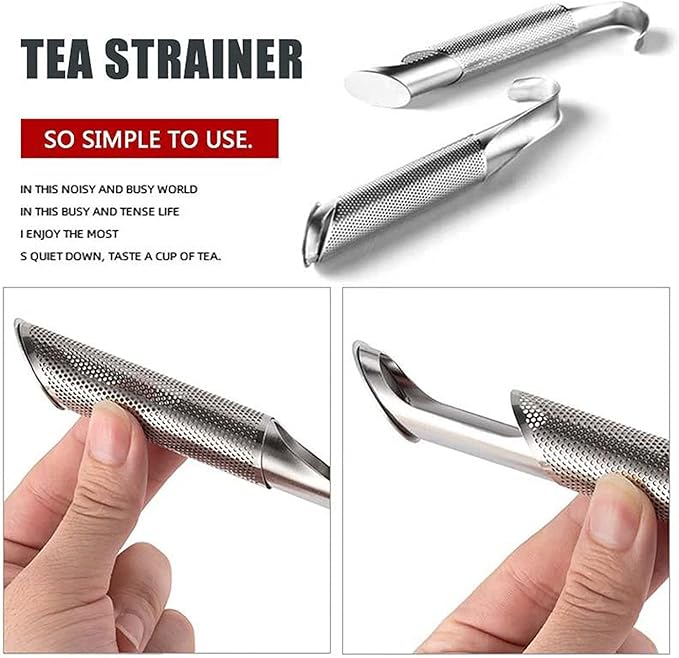 Stainless Steel Tea Diffuser & Strainers - 2PCS Long-handle Filters for Loose Leaf Tea, Coffee, Spices