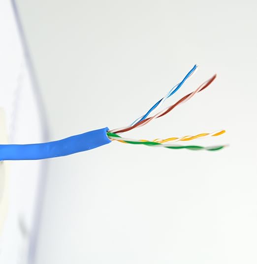 VIVO 500ft Bulk Cat6 Wire, CCA Ethernet Cable, 23 AWG, UTP Pull Box, LAN Network, Blue, CABLE-V006B