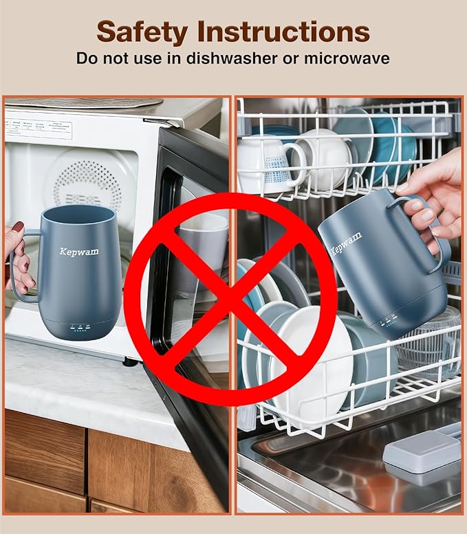 Heated Coffee Mug T2-Plus, 20oz Leading Large Capacity Self Heating Mug, Up to 8 Hrs Battery & Hot Up to 149℉, Smart Coffee Mug for Women, Men