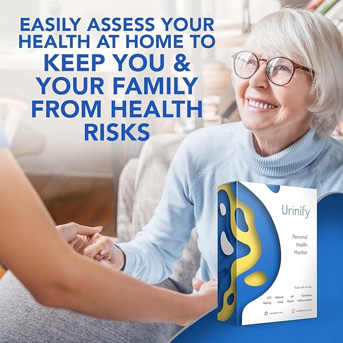 [URINIFY Essential] Mobile App Urine Test Strips and at Home UTI Test Strips, Kidney Test kit at Home, Hydration, Keto Test Strips, pH Test Strips, Liver Test, urinalysis Test, Protein, 12 Strips