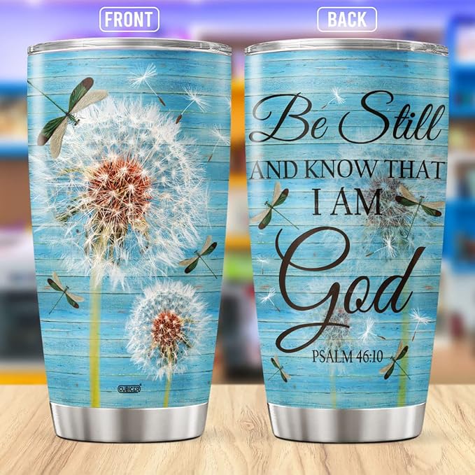 CUBICER Dandelion Tumblers Dandelion Flower Coffee Tumbler Gifts For Religious Christian Girl Mom Women On Birthday Inspiration Mug 20 oz Stainless Cup Travel Cups Insulated Mugs