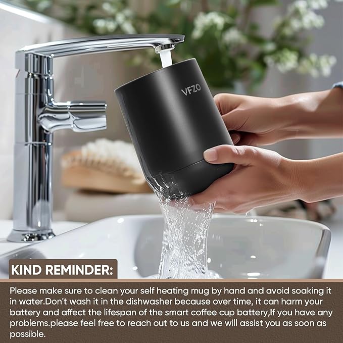 Smart Mug,Self Heating,Temperature-Controlled, Self-Heating Coffee Mug.LED Real-time Temperature Display. 180 Minutes Maximum Battery Life.Smart Coffee Cup(12oz, Slate Blue)