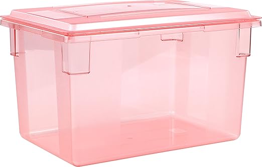 Carlisle FoodService Products CFS 10627C05 StorPlus Color-Coded Food Box Storage Container Lid Only, 26" x 18", Red (Pack of 6)