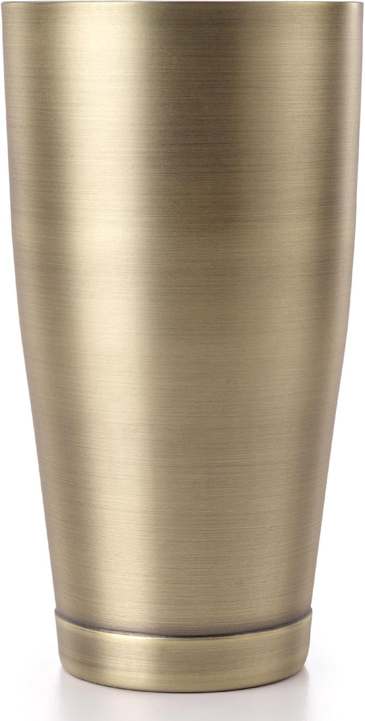 Barfly Cocktail Shaker Tin, Large 28 oz (828 ml), Antique Gold