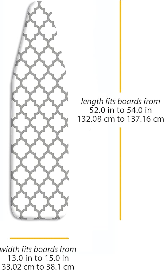 Whitmor Deluxe Ironing Board Cover and Pad (Ironing board not included) - Medallion Grey