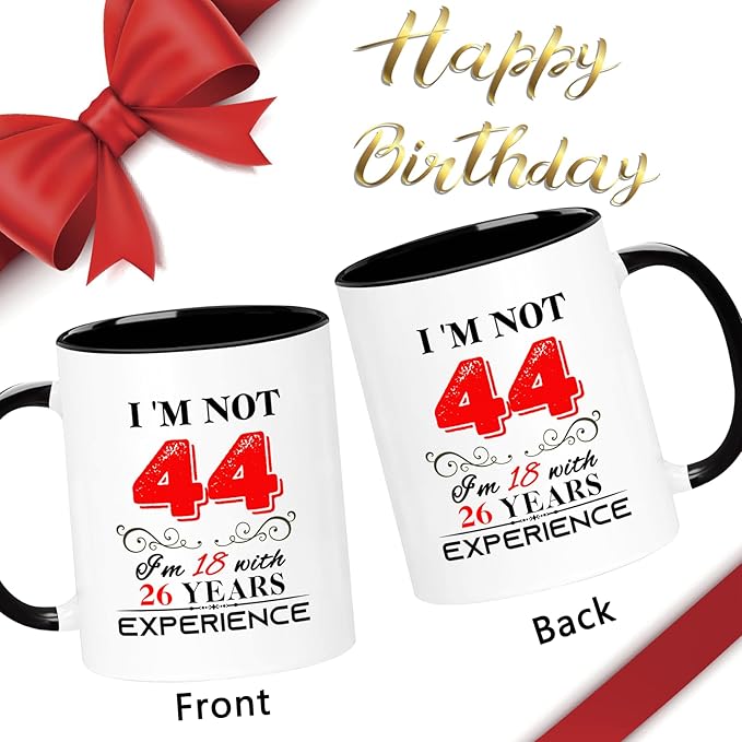 1981 44th Birthday Mug for Women Men, Turning 44 Year Old Birthday Gifts for Mom, Dad, Grandma, Grandpa, Wife, Husband, Daughter, Sister, Best Friends, Coworkers, Her, Him, 11oz Coffee Cup