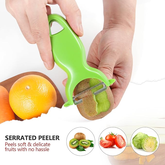 LHS Vegetable Peeler Set, 3 Packs Apple Peeler and Potato Peelers for Fruit Carrot Zucchini Cucumber, Stainless Steel Y Peeler Shredder Slicer Multifunctional Veggie and Fruit Peeler