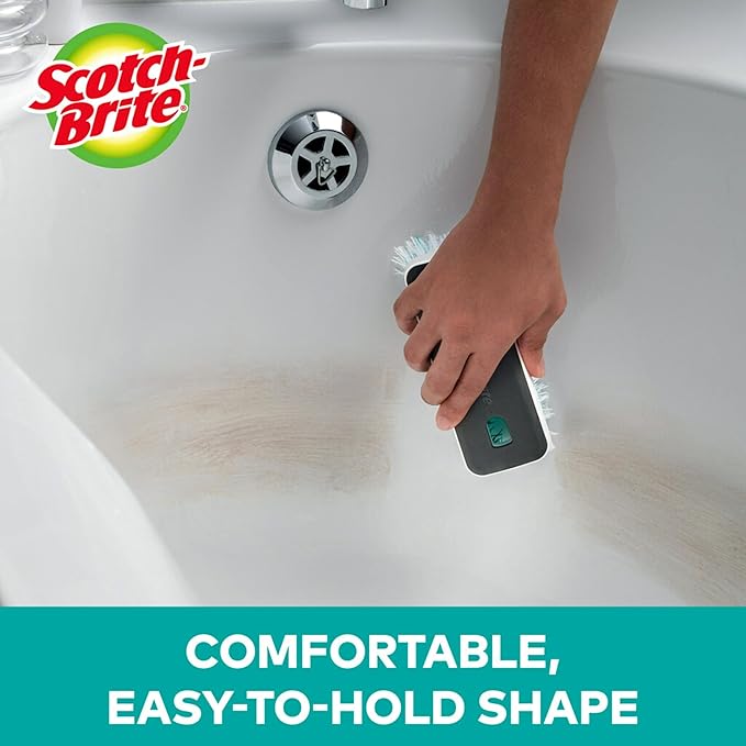 Scotch-Brite Deep Clean Brush | For Tile Floors and Walls | For Shower and Tubs | Pack of 6