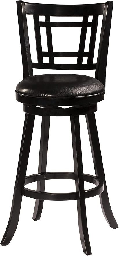 Hillsdale Fairfox 30.5" Wood Swivel Bar Height Stool, Black