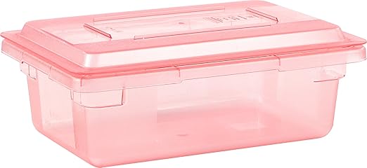Carlisle FoodService Products 10611C05 StorPlus Color-Coded Food Box Storage Container Only, 3.5 Gallon, 18" x 12" x 6", Red (Pack of 6)