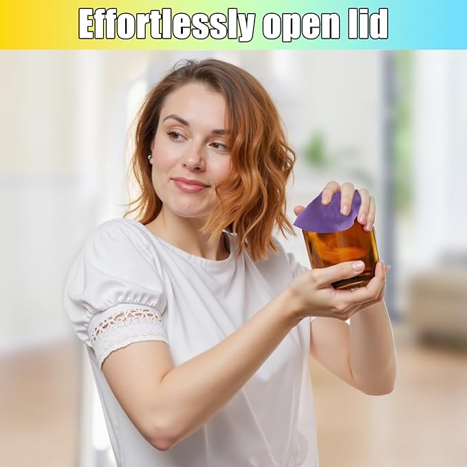 8 PCS Rubber Jar Opener Grippers – Non-Slip Multi-Purpose Bottle & Lid Opener | Easy Grip for Effortless Opening | Durable Kitchen Tool for Jars, Cans, Containers – Non-Tear, Coaster & Trivet Use