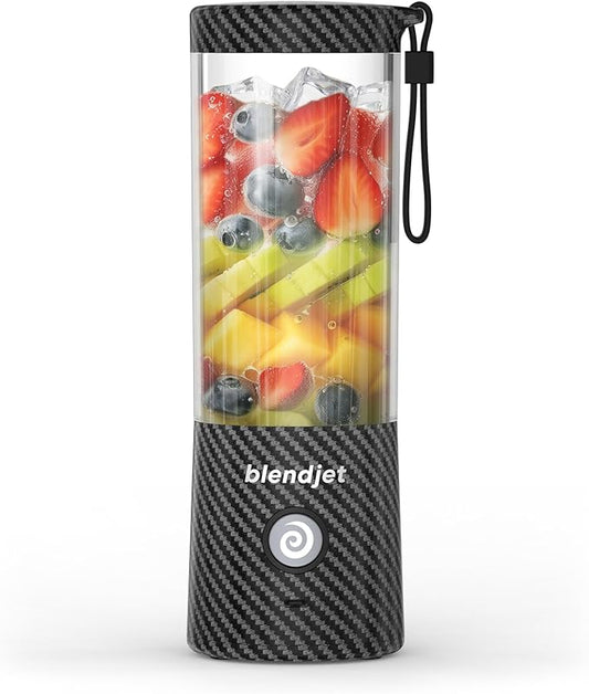 BlendJet 2 Portable Blender for Smoothies & Shakes - BlendJet Cordless Personal & Small Blender, USB-C Rechargeable & Self Cleaning - (Carbon Fiber, 16 oz.)