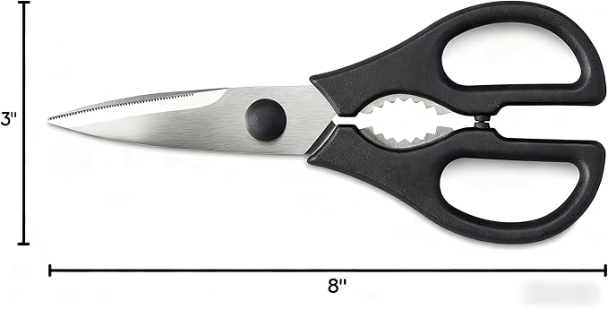 Kitchen Shears All Purpose, Heavy Duty Stainless Steel that Come Apart Kitchen Scissors, Durable Cooking Shears with Soft Grip Comfort Handle, Dishwasher Safe, 8 Inch