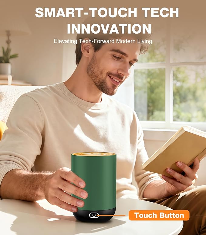 Self Heating Coffee Mug T1-16oz Fast Heating & Ultra Long-Lasting Battery Life, Heated Coffee Mug Up to 149℉ - Touch & App Controlled Coffee Mug, Birthday Gifts for Women and Men