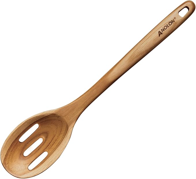 Anolon Teak Wood Tools 13-Inch Tool Set, 3-Piece
