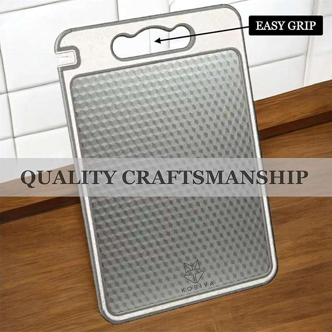 304 Stainless Steel Cutting Board 14.5x11 with Built-in Knife Sharpener | Safe Meat Chopping Board for Kitchen. Dishwasher Safe with Juice Groove, Non-Slip Feet, Durable & Rust-Resistant