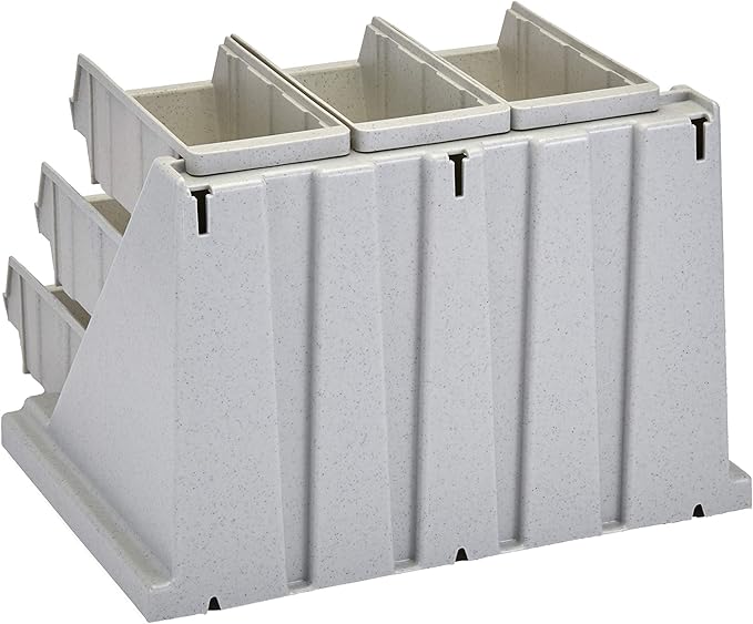 Cambro Versa - Self Serve Condiment and Utensil Bin - 9 Storage Bins - Ideal for Food and Coffee Condiments (Gray)