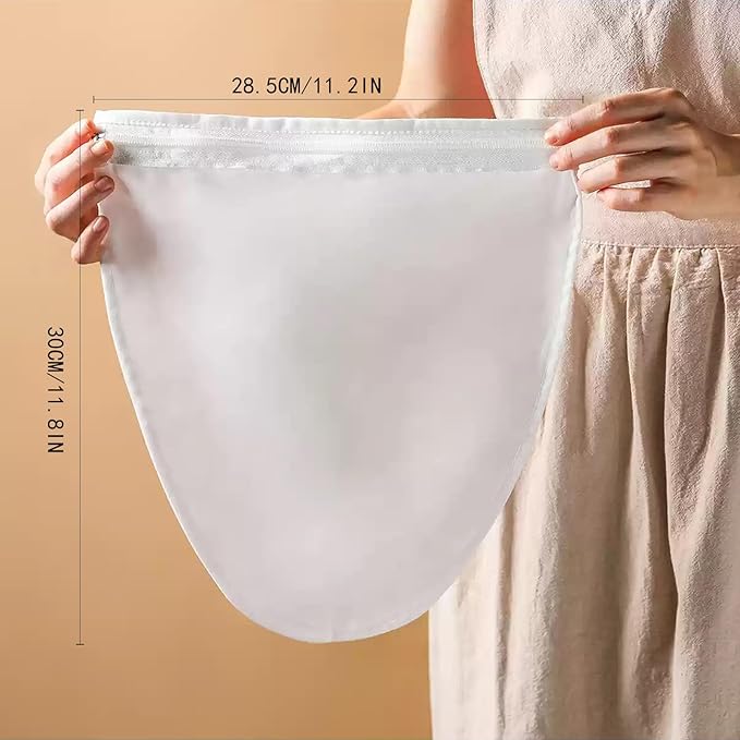FATCAT Fine Mesh Cheese Cloth, Fine Mesh Strainer Bags, Nut Milk Bag, Cheesecloth for Straining (M-Size*5/ Excluding Bracket)