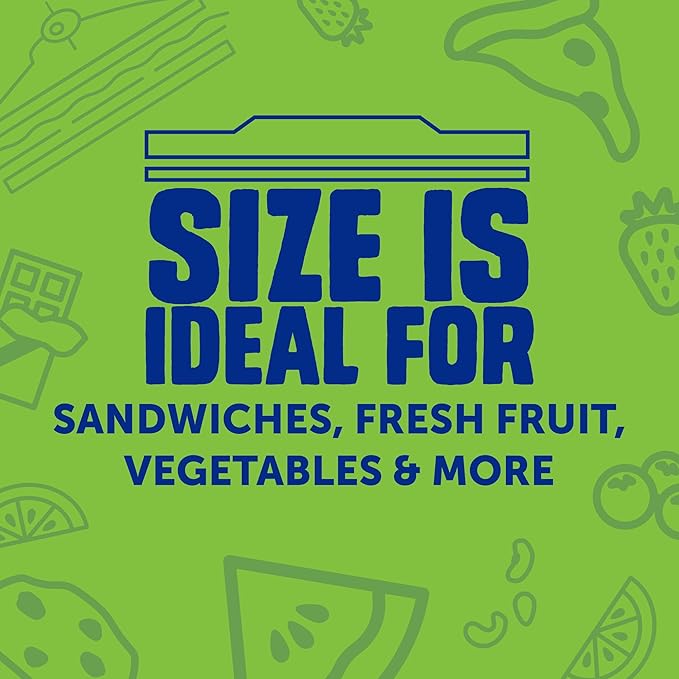 Ziploc Sandwich and Snack Bags, Easy Open and Close, Plastic Food Storage Bags, 105 Bags Total (Packaging May Vary)
