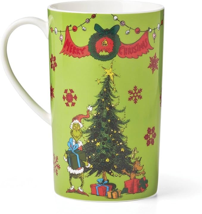 Lenox 896339 Merry Grinchmas Magic Heat-Changing Mug, Green, Christmas & Holiday Drinkware