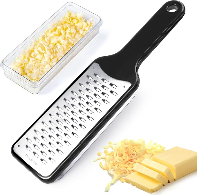 LHS Cheese Zester Ribbon Blade for Hard Cheese, Apple, Carrot, Zucchini and Chocolate, Stainless Steel Kitchen Tool Zester