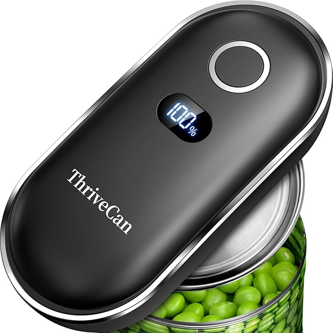 Rechargeable Electric Can Opener, One-Touch Automatic Can Opener with Smooth Edge, Effortless Can Opener for Seniors, Arthritis, Weak Hands, Home, Ideal Kitchen Tool for Daily Use