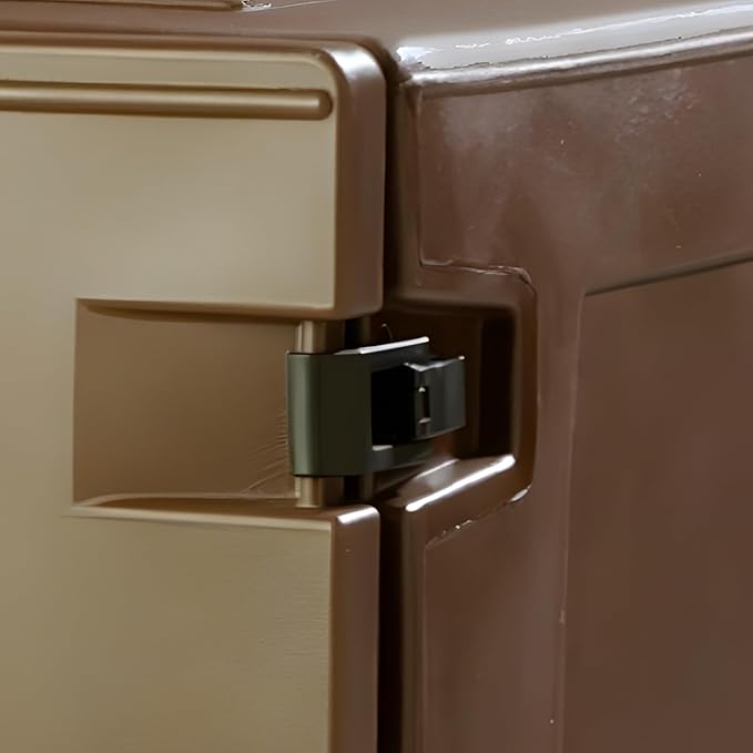 Carlisle FoodService Products Insulated Food Pan Carrier, Holds 7 Sheet Pans (Sold Separately), Front-Loading Cateraide with Handles, Rugged PE Shell with PU Insulation, Brown