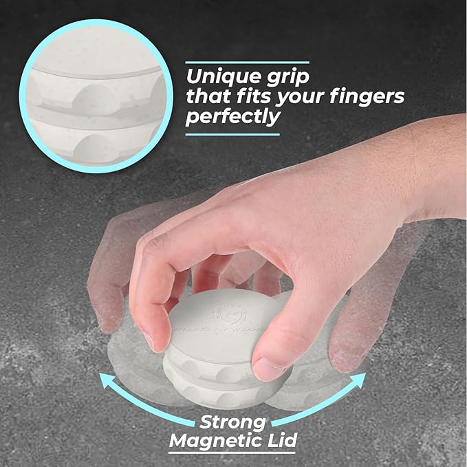 2.5" Spice Grinder 2-Piece, Strong Grip By Kozo. (White)