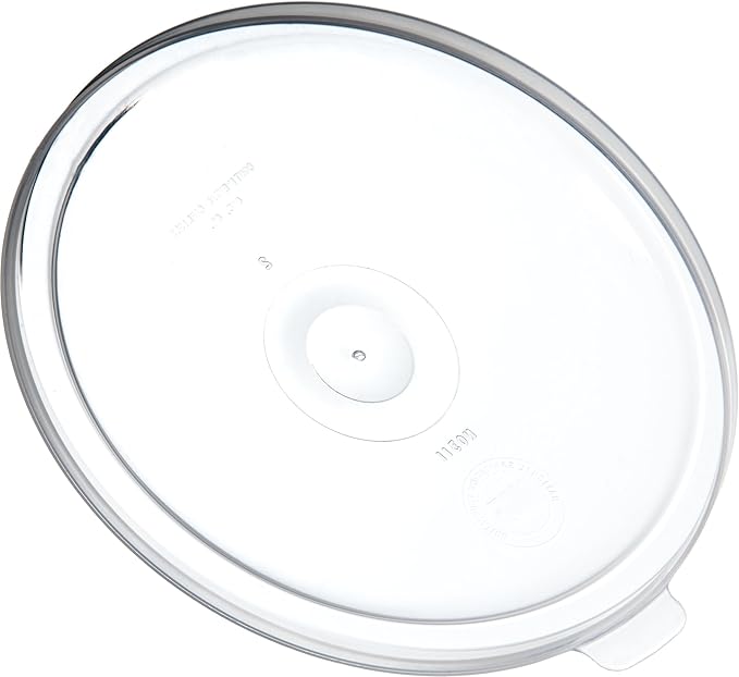 Carlisle FoodService Products Replacement Lid Crock Lid for Kitchen, Restaurants, Home, Plastic, 1.2 Quarts, Clear, (Pack of 12)