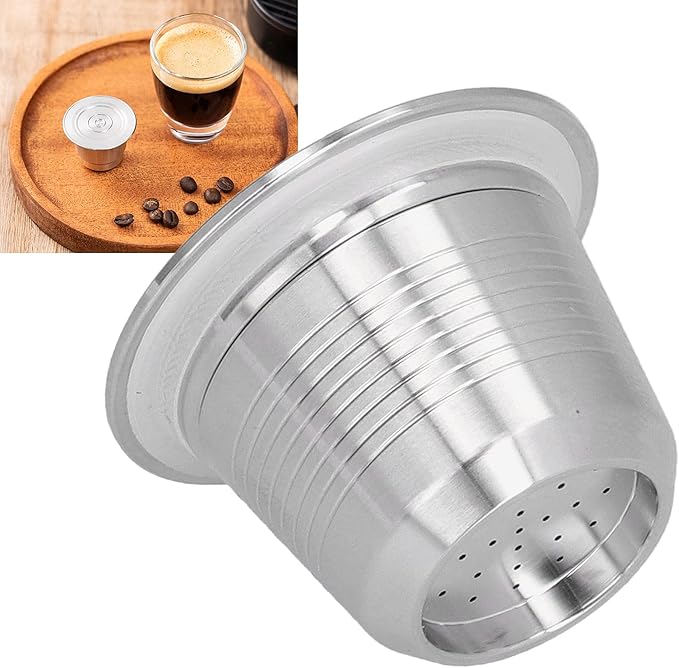Reusable Coffee Pods, Stainless Steel Refillable Coffee Capsule, Capsule Pod Filter Cup Replacement for Coffee Machines Parts