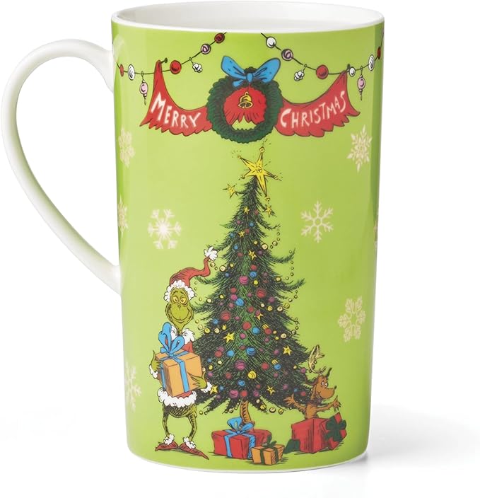 Lenox 896339 Merry Grinchmas Magic Heat-Changing Mug, Green, Christmas & Holiday Drinkware