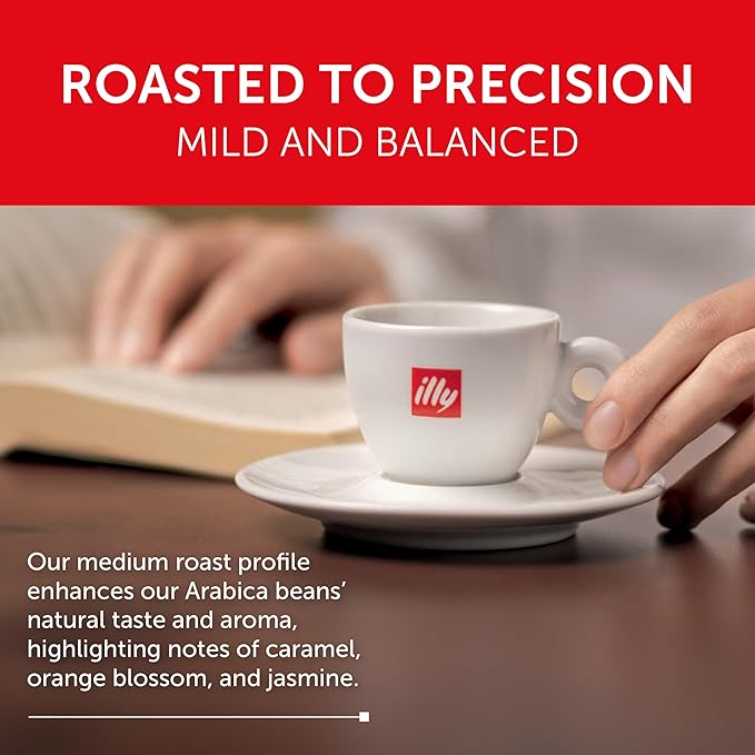 illy Aluminum Espresso Pods - Compatible with Nespresso Machines - Classico Lungo Roast Coffee - Mild & Balanced - Notes Of Caramel, Orange Blossom & Jasmine - 10 Count (Pack of 20)