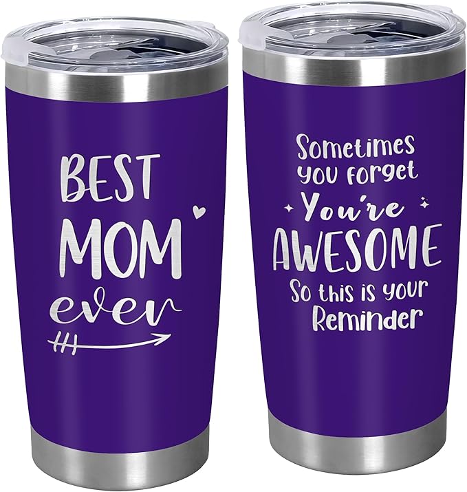 TEEZWONDER Mom Birthday Gifts from Daughter Son - 20 oz Stainless Steel Insulated Coffee Tumbler with Lid - Birthday Gifts for Mom, Mama Gift Ideas, Gift for Mother in Law Stepmom