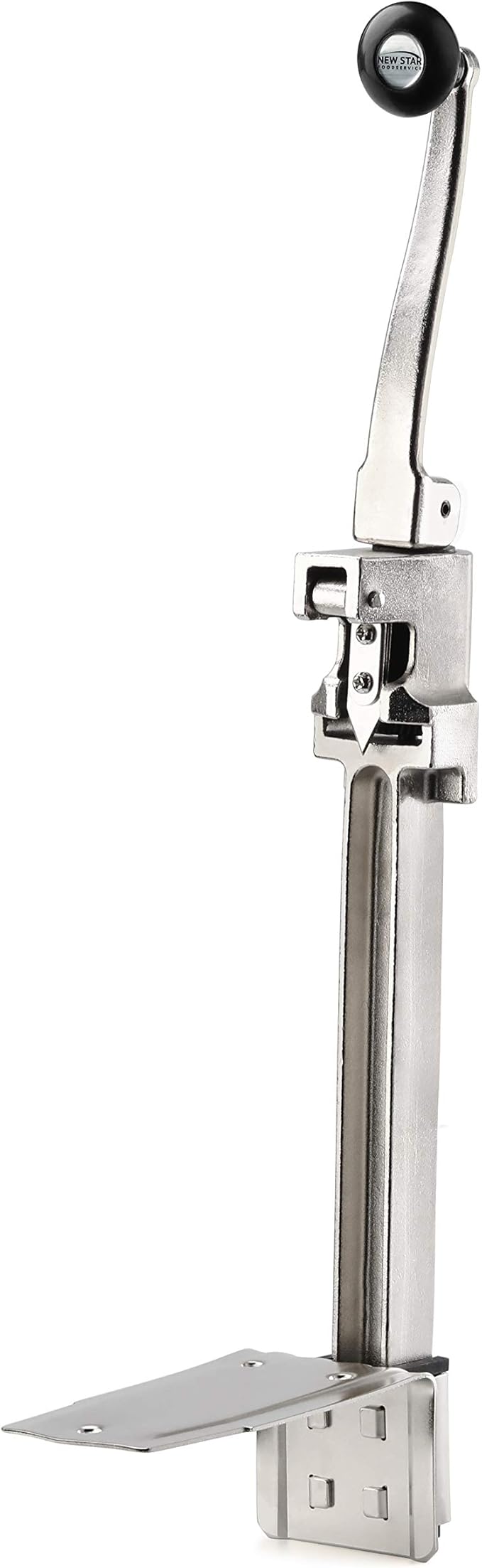 New Star Foodservice 7006841 Manual Table Can Opener with Plated Steel Base For Cans Up to 11” Tall