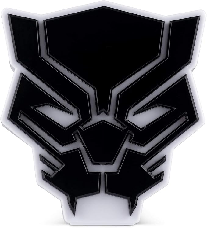 Marvel Black Panther LED Mood Light - Collectible Mask Lamp, White, 6 Inches Tall