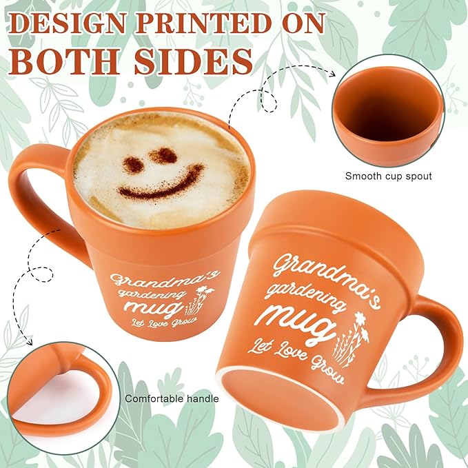 Grandma Gifts for Christmas Birthday, Novelty Gardening Best Grandmas Ever Gifts for New Grandma Grandmother Nana Gigi Mimi Plant Mug