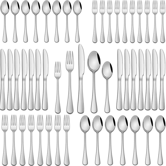 30 Pcs Silverware Sets, Premium Stainless Steel Flatware Sets Service For 6, Mirror Polished Tableware Cutlery Set For Home Kitchen,Restaurant,Hotel Knife Spoon And Forks Sets