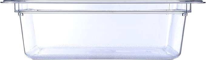 Carlisle FoodService Products 10221B07 StorPlus Half Size Food Pan, Polycarbonate, 4" Deep, Clear (Pack of 2)