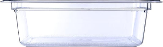 Carlisle FoodService Products 10221B07 StorPlus Half Size Food Pan, Polycarbonate, 4" Deep, Clear (Pack of 2)