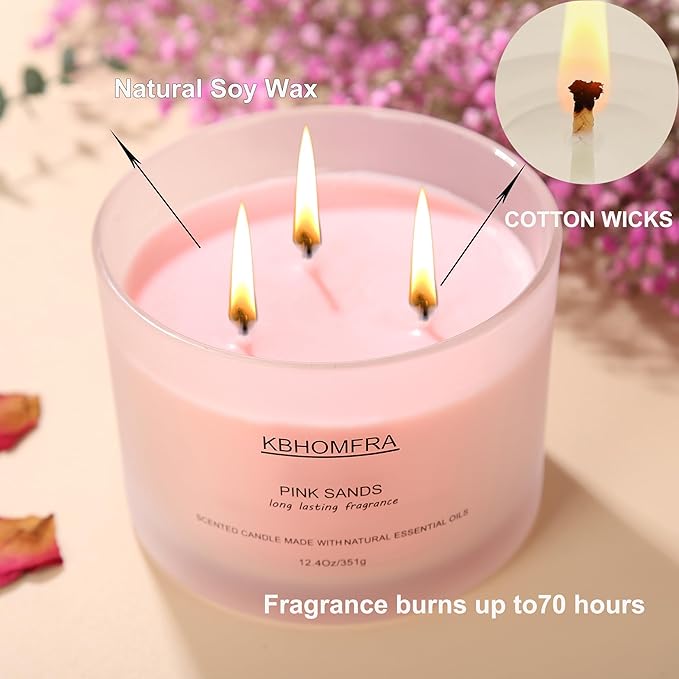 Soy Wax Scented Candle Grapefruit Cedar Aromatic & Fragrant 12.4oz Large Capacity, Luxury Gift Candle,up to 70 Hours of Burn Time for Home & Bathroom Decor Relaxation Ambience