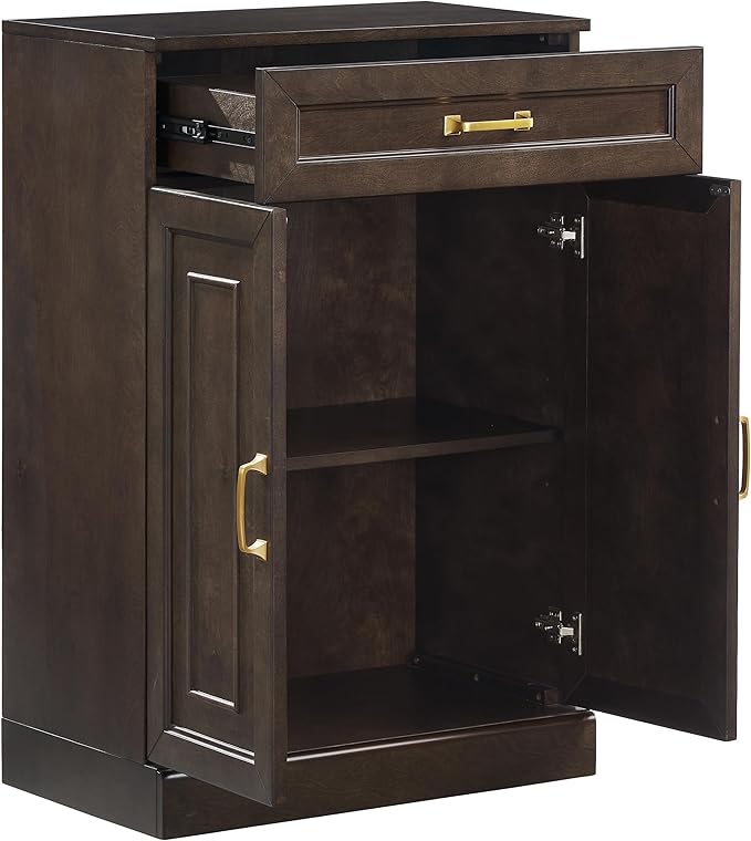 Crosley Furniture Stanton Pantry Storage Cabinet with Shelves, Kitchen, Dining, or Laundry Room, Coffee