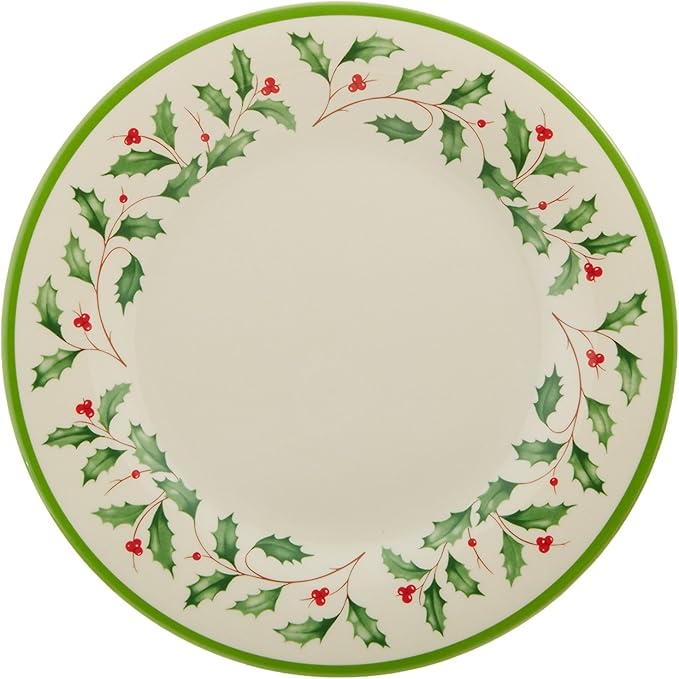 Lenox 863668 Holiday 4-Piece Melamine Accent Plate Set, 12 cubic inches, Christmas Dinnerware, Hosting
