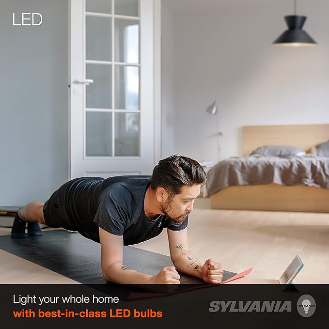 LEDVANCE Sylvania LED A19 Light Bulb, 60W Equivalent, Efficient 9W, CEC Compliant, 10 Year, Non-Dimmable, 2700K, 800 Lumens, 90 CRI, Soft White (41372) (Pack of 1, 24 Count Total)