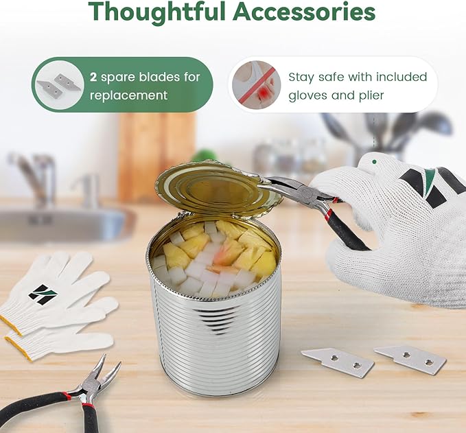 Huanyu Commercial Can Opener Heavy Duty Manual Tabletop Can Opener 28.5'' Height-Adjustable with 3 Stainless Steel Blades&Plated Steel Base for #10 Cans Up to 22” Tall for Restaurant,Bar,Hotel,Home