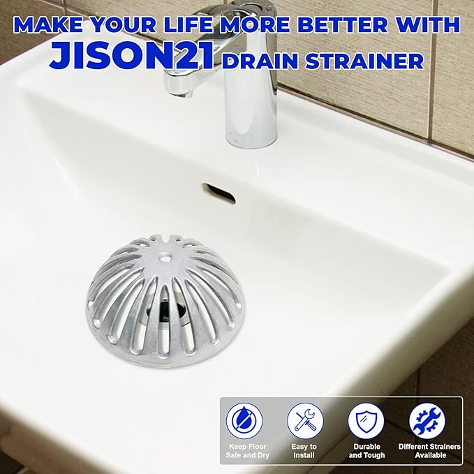5 Pack Floor Sink Strainer Heavy Duty Aluminum Dome Drain Cover for Kitchen, Bar, Outdoor Garden or Bath 5-1/4" Diameter x 2-1/4"H