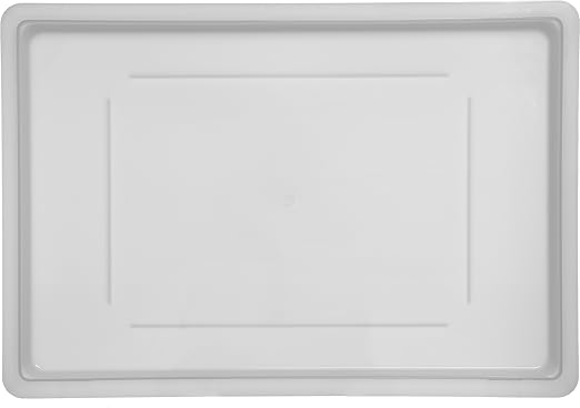 Carlisle FoodService Products Storplus Food Storage Container Lid with Stackable Design for Catering, Buffets, Restaurants, Polyethylene (Pe), 26 x 18 Inches, White, (Pack of 6)